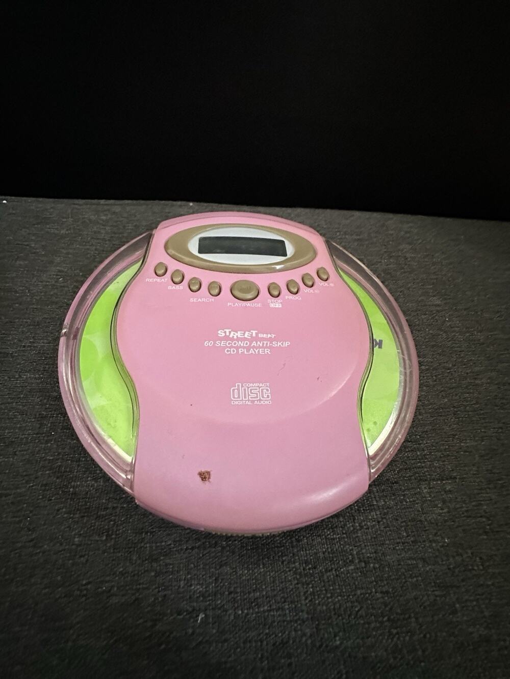 Street Beat KC-720 Pink Portable CD Player 2005 Y2K Anti-Skip Untested + CD